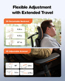 LiberNovo Maxis Manual Big and Tall Ergonomic Office Chair, Graphite 52cm
