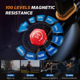 MERACH Magnetic Exercise Bike, Low Noise Stationary Bike, Easy Assembly