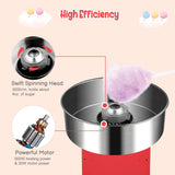 ROVSUN 21" Cotton Candy Machine Commercial, Electric Cotton Candy Maker Candy Floss Maker w/Cart Stainless Steel Bowl, Sugar Scoop and Large Storage Drawer for Home Party Carnival