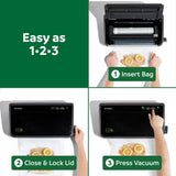 FoodSaver Vacuum Sealer Machine, Automatic Bag Detection, Sous Vide Friendly, with sealer bags, roll, handheld vacuum sealer, black