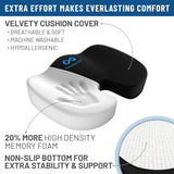 Seat Cushion - Office Chair Cushion - Non-Slip Car Seat Cushion, Tailbone Pain Relief (Black) Everlasting Comfort