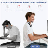 Owlprince Posture Corrector for Neck & Cervical Spine Alignment - Memory Foam Support for Pain Relief, Tech Neck, 360° Adjustable Neck Collar, (Black, Large)