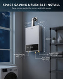 APUS Tankless Water Heater Natural Gas, Up to 4.42 GPM, Indoor Tankless Water Heater, 95,000 BTU on Demand Instant Hot Water Heaters with Smart Digital Display,Space Gray