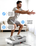WATEYA Vibration Plate Exercise Machine, 200 Adjustable Speed Levels, 450 Lbs Capacity, Ideal for Vibration Plate for Lymphatic Drainage, Weight Loss & Whole - Body Workout (White)