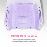 iGel Beauty Hybrid - X Nail Lamp – 48W UV/LED Nail Dryer, Wireless Rechargeable, Smart Timer, Removable Tray, Cordless Gel Nail Lamp for Manicure Pedicure