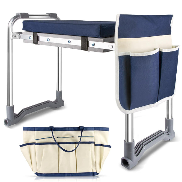 Foldable Garden Kneeler and Seat, Thicken & Widen Soft Pad for Kneeling and Sitting to Prevent Knee& Back Pain