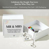 Hegelda Mr & Mrs Crystal Heart Suncatcher, Wedding Anniversary Couples Gift