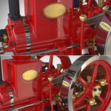 MechPuConToy Engine Model Kit That Works, HM-01 4-Stroke Horizontal Water-Cooling Full Metal Hit and Miss Engine Model (Assembled Version)