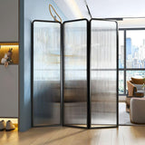 6ft Tall Modern Metal Folding Room Divider - 4 Panel Privacy Screen for Home, Office & Studio - Stylish Space Separator & Decorative Partition Solution