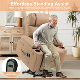 BRTHORY Leather Power Lift Recliner Chair for Elderly, with Massage & Heat