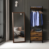 Sorbus Clothing Rack with Drawers - Clothes Stand Dresser - Wood Top, Steel Frame, & Fabric Drawers - Tall Closet Storage Organizer - Garment Rack for Hanging Shirts, Dresses, & Jackets