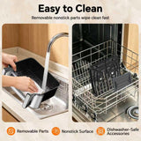 Emphsism 1600W Dual Zone Air Fryer Oven,12.69QT with Divider,Nonstick & Dishwasher-Safe Basket,Match Cook & Smart Finish to Roast,Recipes for Easy Cooking,Digital Touchscreen,Metal Sliver