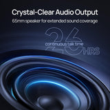 Yealink Bluetooth Speakerphone SP96 Support Daisy-Chain 26H Talk Time Teams Certified 65mm Conference Speaker and 6 Microphones Smart AI Noise-Canceling 5m Voice Pickup Radius 1.2m USB C/A 400g