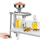CGOLDENWALL Manual Oil Press Machine Household Seed Oil Press Extractor Peanut Nuts Oil Expeller for Physical Press and Continuous Expelling CGOLDENWALL