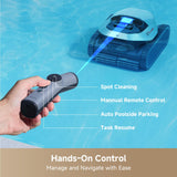 DREAME Z1 Pro Cordless Robotic Pool Cleaner, LiFi Remote Control, 8000 GPH Suction, Waterline Horizontal Cleaning, Auto-Retrieval, Automatic Pool Vacuum for Above & In-Ground Pools, Haze Silver