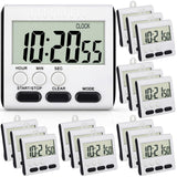 Xuhal 15 Pack 24 Hours Kitchen Timer with Alarm Magnetic Digital Clock Loud Alarm, Big Screen and Strong Magnet Manual Switching Count up or Down and Memory Function for Baking Sports Office Study