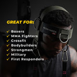 Iron Neck Harness Alpha, Versatile Neck Exerciser, Strengthener and Trainer with Adjustable Head and Chin Strap, Portable Head Harness for Weight Lifting, Home and Gym Use Iron Neck