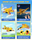 ANTSIR F22 Raptor RC Airplane, Durable Foam Remote Control Jet with Gyro & LED Lights, 2 Rechargeable Batteries, 2.4GHz RC Glider Toy Gift for Kids Boys Girls Adults