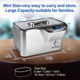 LifeBasis Ultrasonic Cleaner, Professional 45kHz Ultrasonic Jewelry Cleaner 20 Ounces (600ML) with Digital Timer, Watch Holder Ultrasonic Glasses Cleaner for Rings, Coins, Watches, Dentures, Silver