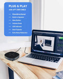 USB Speakerphone Microphone, Conference Speaker Omnidirectional Computer Mic, with 360º Voice Pickup, Touch-Sensor JOUNIVO