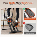 Sportneer Foldable Stair Stepper for Home Gym, Adjustable Resistance, Vertical Climber with Handlebar, Extended Step Range for Full-Body Workouts with 440lbs Weight Capacity Black