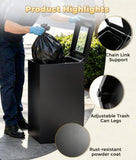Cordova Commercial Trash Can with 5 Recycling Labels, Metal Garbage Can