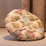 GNAIXEZ Cotton Linen Thick Round Seat Cushion, Office Chair Pads Comfort Floor Cushion Indoor Cushions Warm Soft Pad Patio Mats for Outdoor Dining Car Pain-j Diameter-58cm(23inch)