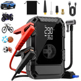 Jump Starter with Air Compressor – 4000A Peak Car Battery Booster & 150PSI Tire Inflator, 12V Auto Jump Box for Gas & Diesel Engines, LED Power Bank & Flashlight, Smart Safety Clamps, Gift-Ready