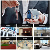 Wall Mounted Key Cabinet - Secure Lock Box for 120 Keys, Outdoor Key Safe with Hooks, Lockable Metal Storage Solution for Home & Office, Key Fobs & Cards Organizer