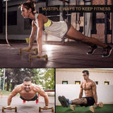 Push-up Stand, 2 PCS Wood Pushup Bars Non-Slip Base Exercise Home Workout Equipment, 30CM Wooden Parallettes Handle Stands Grip for Men Strength Training, Planks Calisthenics airogym