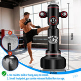 Upgraded Heavy Freestanding Punching Bag for Adults Teens, 70'' Heavy Boxing Bag with Boxing Gloves, Men Women Standing Kickboxing Bag, Kickboxing Bags for Beginners Training MMA Fitness Home Gym
