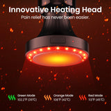 NAPRE 3-in-1 Detachable Massage Gun with Heat,Mini Massage Gun Deep Tissue with Extension Handle,Portable Handheld Percussion Muscle Massager for Back/Neck/Body,Small & Quiet,5 Heads,Mothers Day Gifts