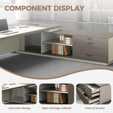 79" L-Shaped Executive Desk, Right Return, Lockable Drawer