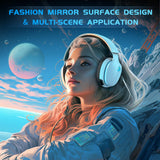 Wireless Gaming Headset for PS5, PS4 Fortnite & Call of Duty/FPS Gamers, PC, Nintendo Switch, Bluetooth 5.3 Gaming Headphones -White Gtheos