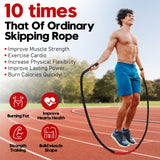 Jump Rope, 3LB Weighted Jump Rope for Fitness, 9.8ft Heavy Jumping Ropes for Exercise, Adult Workout Rope for Men & Women Improve Strength, Skipping Rope for Gym Training, Home Workout RENRANRING