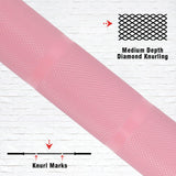 RICHUANG 7ft Olympic Barbell Weight Bar for Weightlifting,Powerlifting,CrossFit Training,500 lbs Max Load Capacity,Q235 Steel,2 Inch Olympic Strength Training Bar for Home Gym,Exercises Fitness Equipment 500LBS-Pink