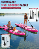 NACATIN Inflatable Stand Up Paddle Board - Premium SUP Board with Dog Ramp Kit, Complete SUP Set Paddle Boards for Adults with Single/Double Paddle, Kayak Seat, Suitable for Paddle Boarding with Dog