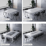 Conference Table Tables,Modern Large Conference Table with Silent Caster Wheels – Executive Office Desk for Meetings, Versatile Workstation for Home & Business Collaboration, Enhance Product