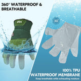 Winter Gardening Gloves Women, Safety Work Gloves, Puncture-proof, Thornproof, Touchscreen(1 Pair,M,Green,SL7471FLWP)