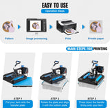 Topdeep Pro Heat Press 15x15 Inch, 5 in 1 Heat Press Machine with 30 OZ Tumbler Press