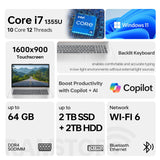 HP 17.3" Touchscreen Laptop, Intel Core i7-1355U, Pale Rose Gold, 64GB RAM