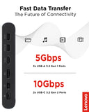 Lenovo Docking Station USB-C Universal Business Dock – Dual Display (1 DP 1.4 & 1 HDMI 2.0) – 65W Charging for Laptop