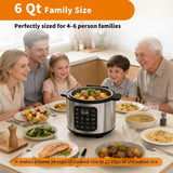6Qt Electric Pressure Cooker, 9-in-1 Programmable with IMD Touchscreen, Rice Cooker, Slow Cook, Steam, Sauté, Warmer, 24H Delay Start, Non-Stick Ceramic Pot, 1000W, Silver