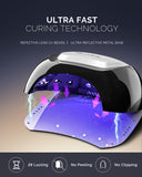 MelodySusie Professional Metal Base UV Nail Lamp, S-Pro27T Fast Curing Nail Dryer with 3 Timers & Smart Sensor for Salon Cures All Gels, Especially Hard, Extension, Acrylic & Chrome Gel Polishes