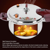 Stainless Steel Pressure Cooker 80KPA, Cookware Pressure Canner Rice Cooker with Safety Valve Devices Bewinner