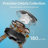 S2 Pool Vacuum Robot for Above Ground Pools, Cordless Operation, 80-Min Runtime, Coverage up to 766 sq ft, Efficient Cleaning Performance, Self-Parking and Easy Maintenance (Jet Black)