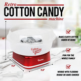 Cotton Candy Machine – Retro Cotton Candy Maker – Cotton Candy Maker Machine For Homemade Sweets – Ideal for Birthday, Party, Gatherings – Works with Flossing Sugar or Hard Candy Darice