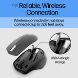 HP 280 Silent Wireless Mouse - Ergonomic, Right-Handed Design - 2.4GHz USB Wireless Connection - Multi-Surface