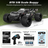 HAIBOXING 1:18 RC Car 18872 New Model RC Truck 4X4 Off-Road, 2.4GHz Remote Control Truck 36km/h Speed Splash Waterproof Electronics, Dual Li-Po Batteries Pre-installed and Spare in Box 35 Mins Runtime