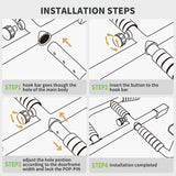 KAKICLAY New Upgrade Pull Up Bar for Doorway with Ergonomic Grip - Upto 440 Lbs Capacity, No Screwing or Slipping